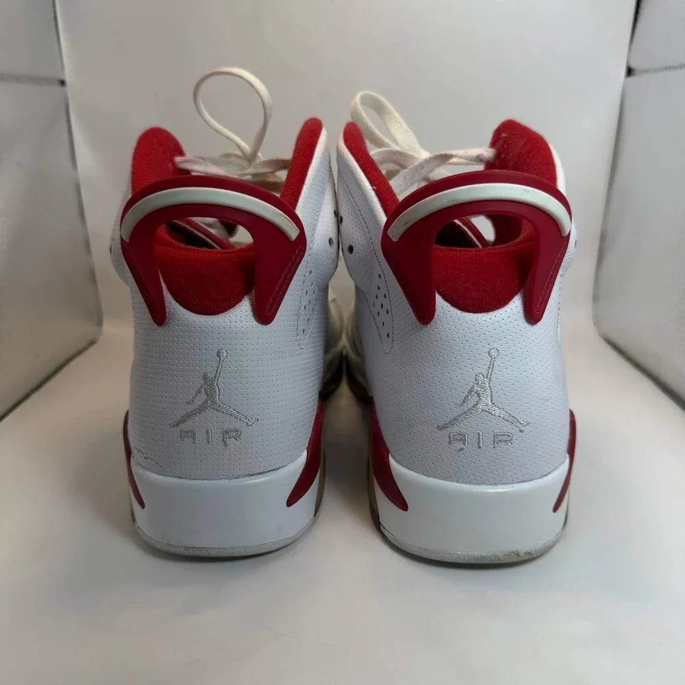 Air Jordan 6 Retro Alternate 91 White Gym Red 384664-113 Mens Size 8.5
